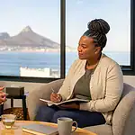 International client receiving private addiction counselling in South Africa